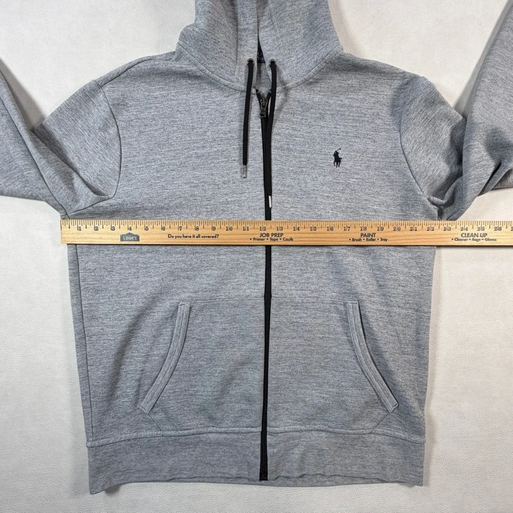 Polo Ralph Lauren Mens Large Gray Heather‎ Full Zip Hoodie Pony Logo Size L